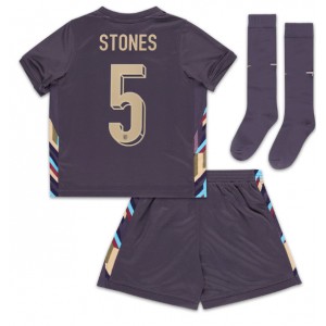 Fotbalové Dres Anglie John Stones #5 Dětské Venkovní Oblečení ME 2024 Krátký Rukáv (+ trenýrky)